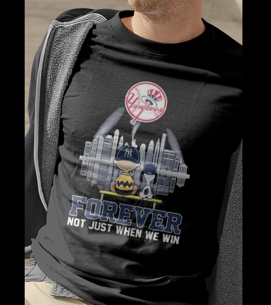 Yankees Skyline Snoopy Forever Not Just When We Win T-Shirt