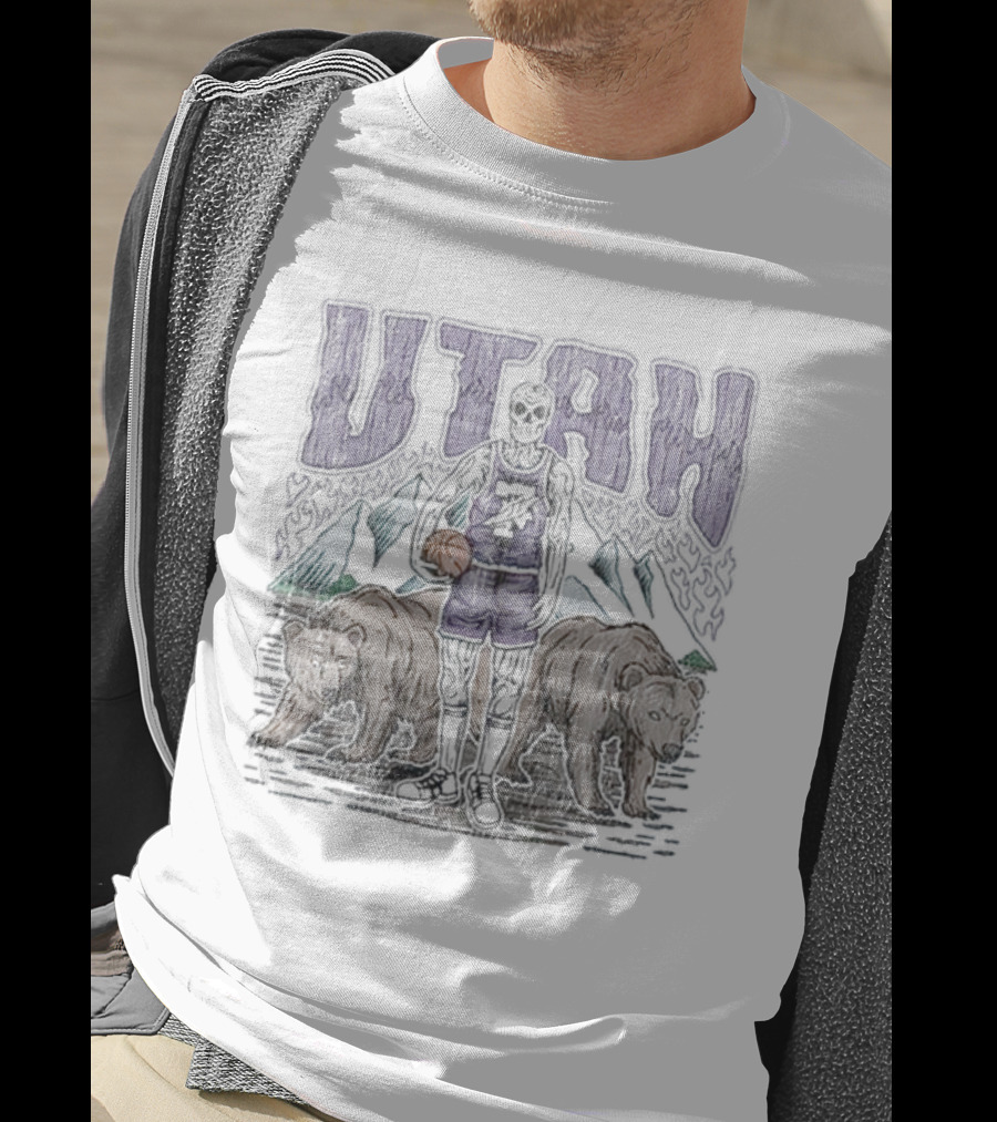 Utah Dead Threads Basketball Bears Mountains T-Shirt