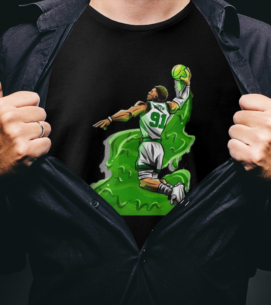 Blake Griffin Boston Celtics Number 91 Dunking Basketball T-Shirt