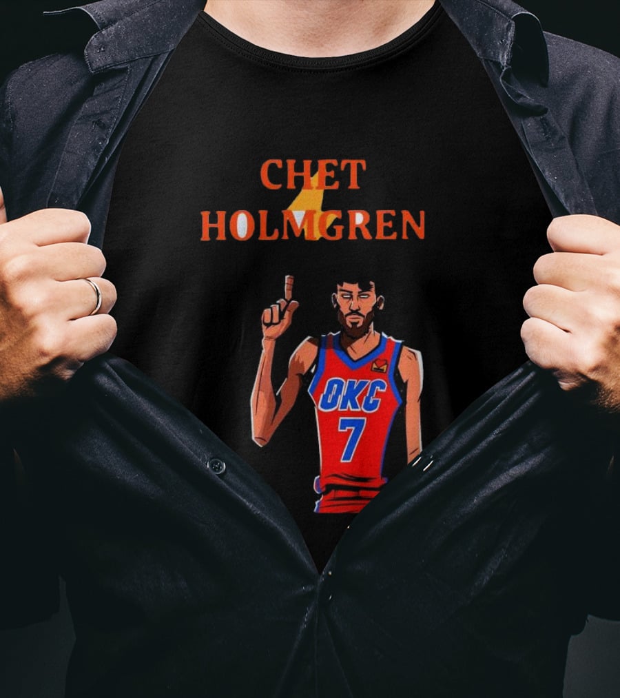 Chet Holmgren OKC Thunder Number 7 NBA Player T-Shirt