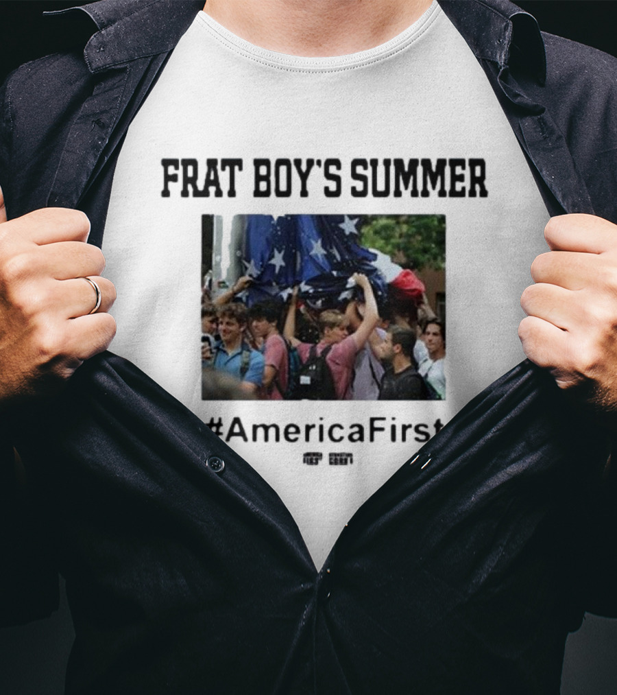 Frat Boy's Summer #AmericaFirst Rally Gathering Patriotic Spirit T-Shirt