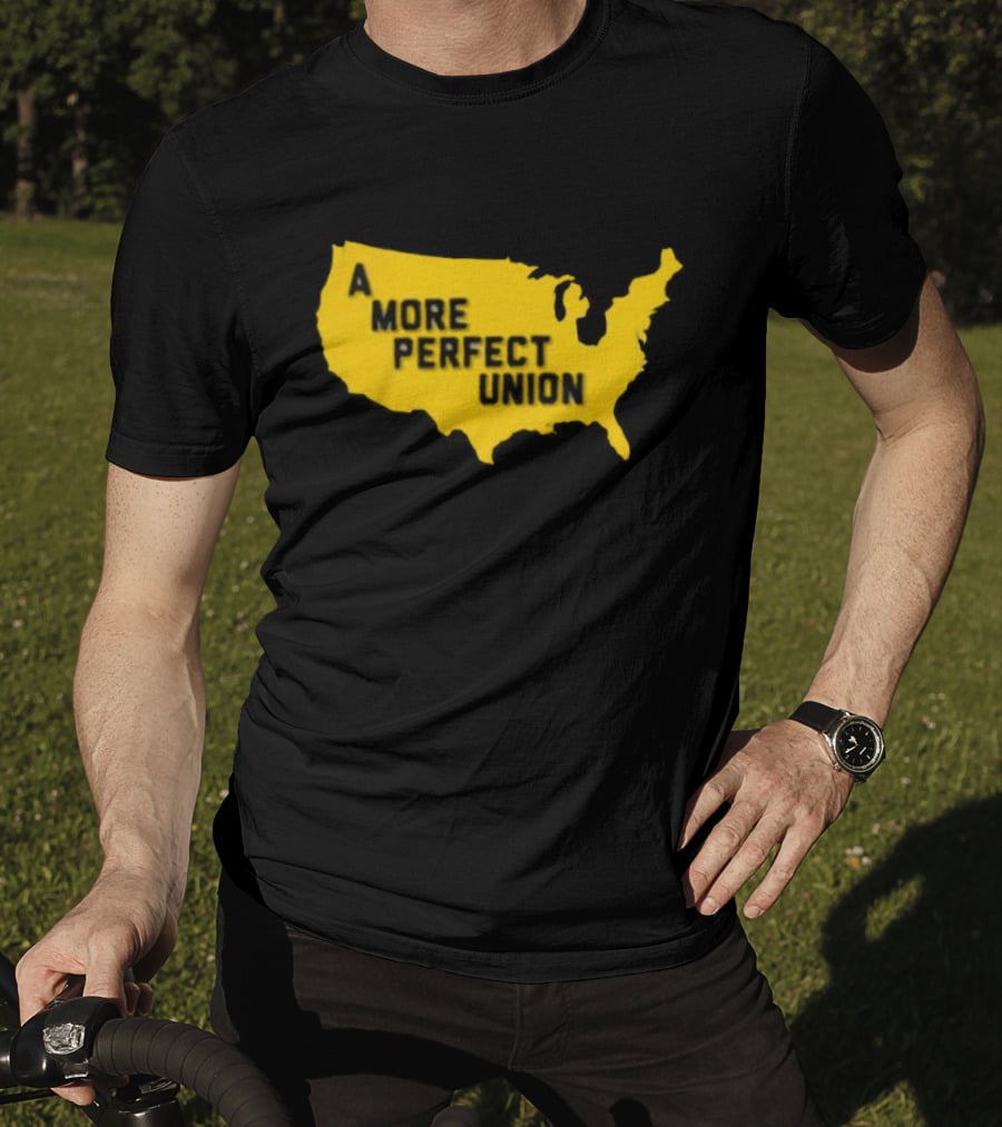 Michigan Wolverines A More Perfect Union Map T-Shirt