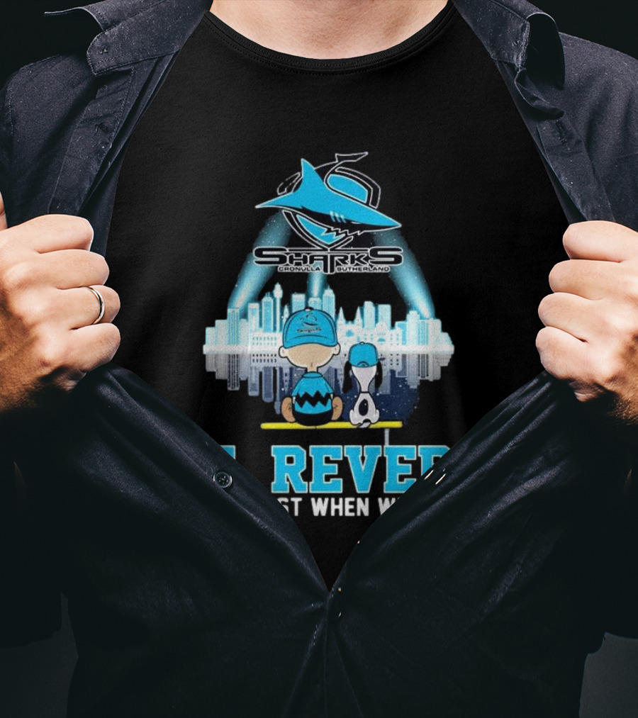 Peanut Snoopy Charlie Brown Cronulla Sutherland Sharks Forever Not Just When We Win T-Shirt