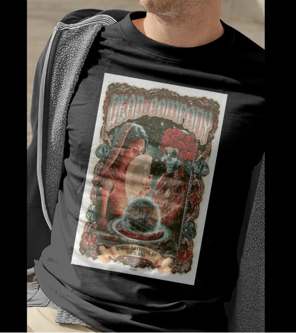 Dead And Company May 18 2024 Sphere Las Vegas NY Vintage Skeleton And Woman Tarot T-Shirt