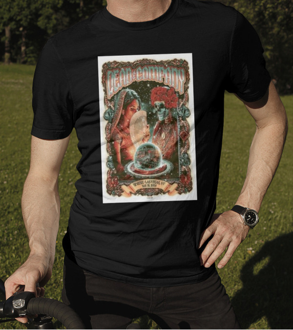 Dead And Company May 18 2024 Sphere Las Vegas NY Vintage Skeleton And Woman Tarot T-Shirt