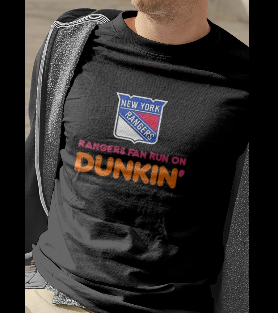 New York Rangers Fan Run On Dunkin T-Shirt