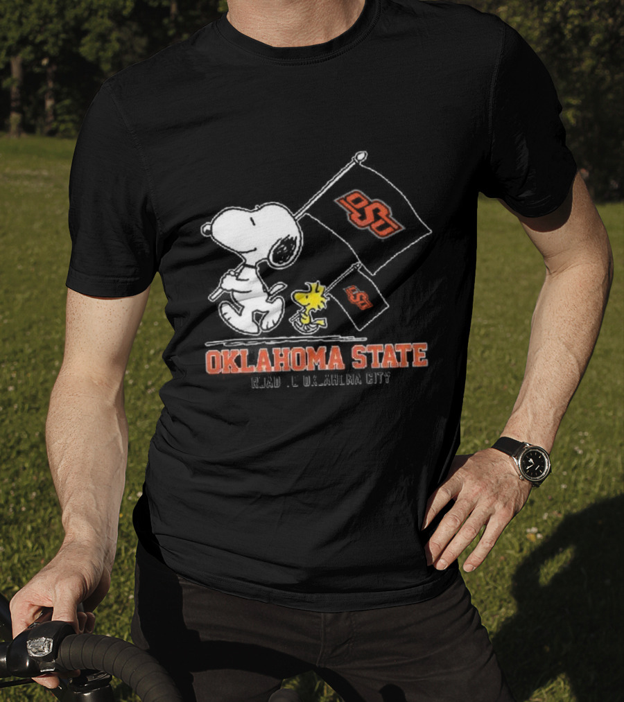Snoopy Woodstock Oklahoma State OSU Road To Oklahoma City T-Shirt