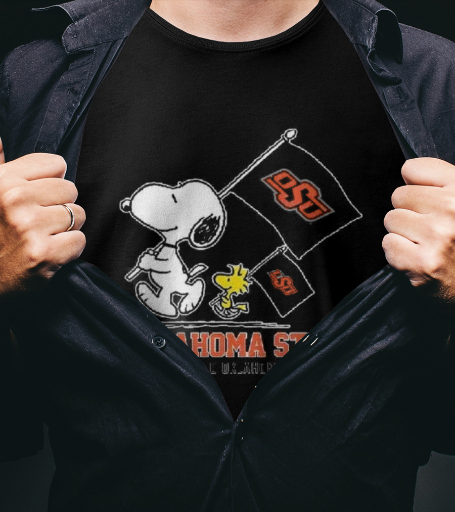 Snoopy Woodstock Oklahoma State OSU Road To Oklahoma City T-Shirt