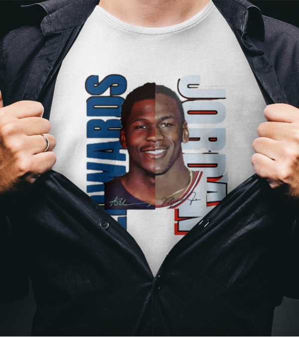 Edwards Jordan Basketball Signatures Split Face T-Shirt