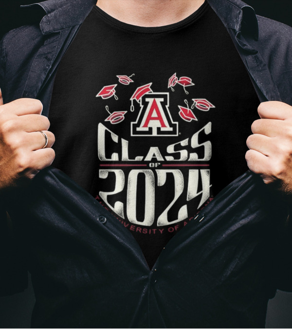 Duck Company The University Of Arizona Class Of 2024 A Logo And Graduation Caps T-Shirt