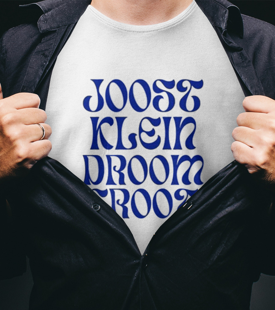 Joost Klein Droom Groot Retro Bold Blue Typography T-Shirt