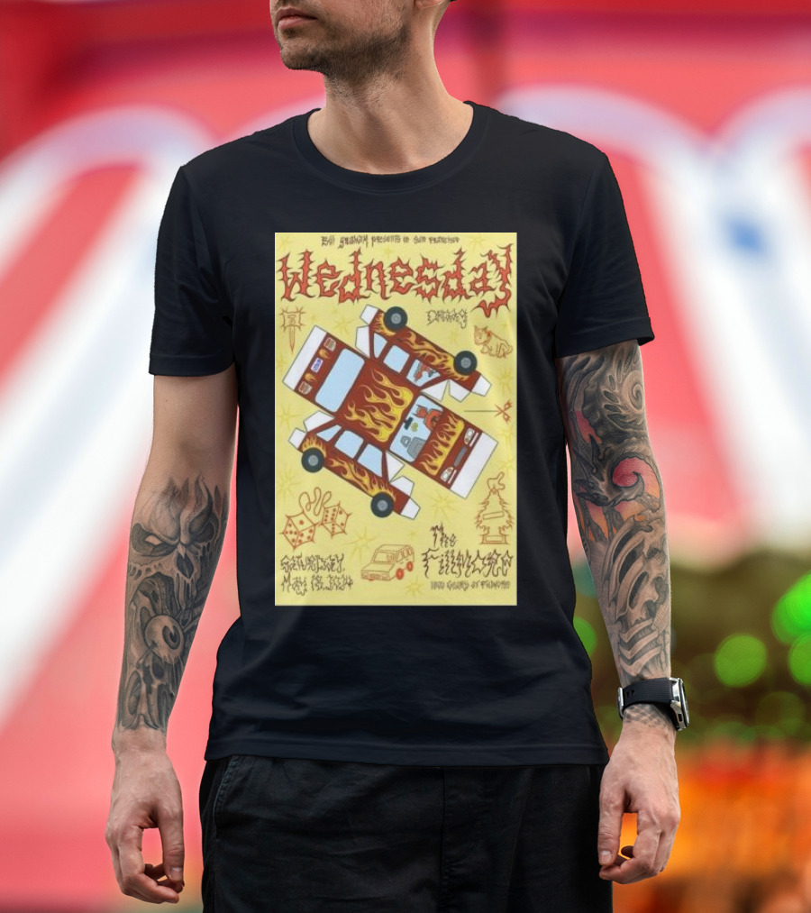 RAG Presents Wednesday May 18 2024 The Fillmore San Francisco with Cars and Dice T-Shirt