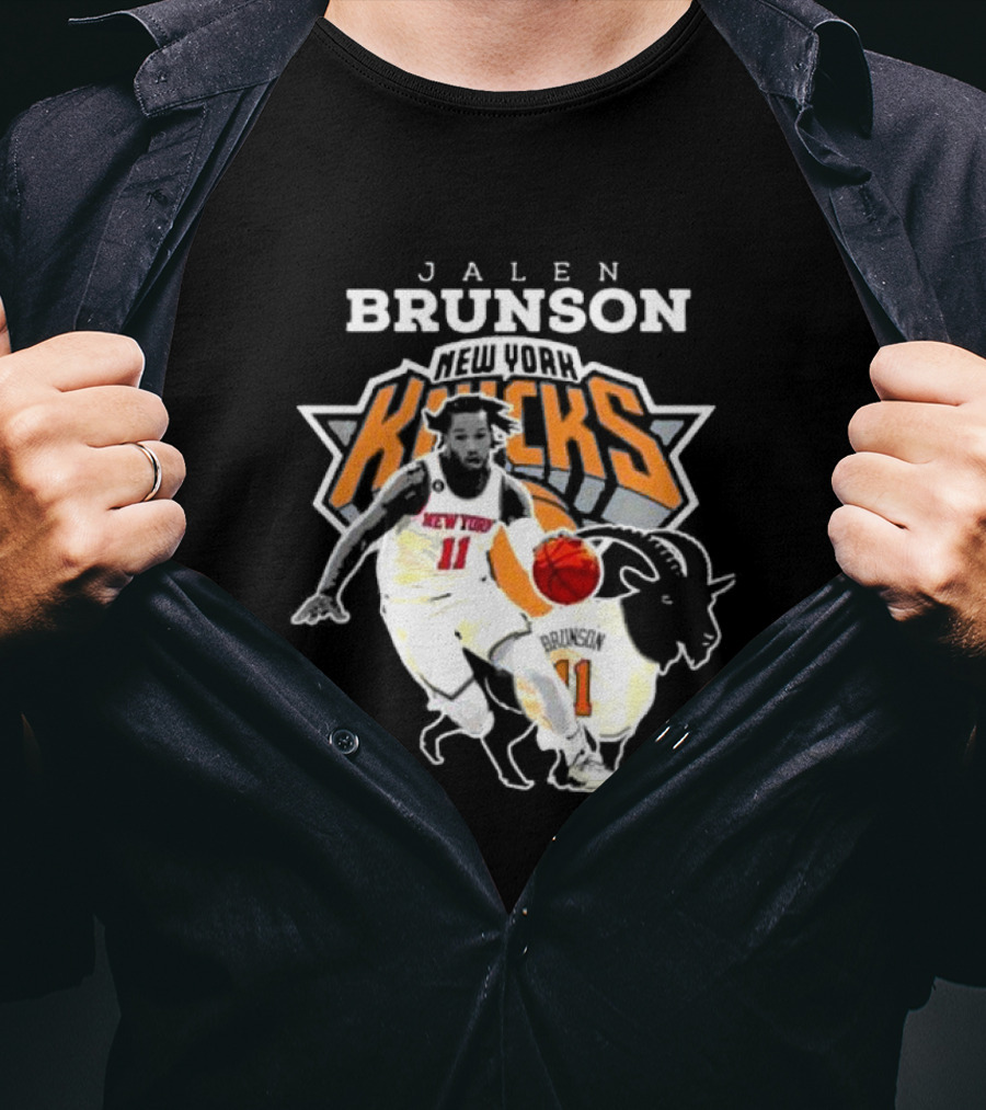 Jalen Brunson New York Knicks Goat Player T-Shirt