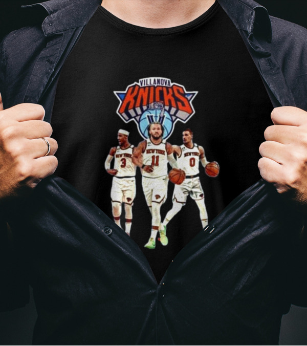 Villanova Knicks Josh Hart Jalen Brunson Donte DiVincenzo T-Shirt