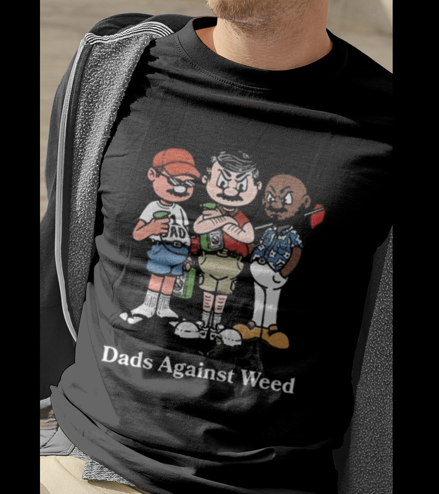 Dads Against Weed Cartoon Nostalgic Comic T-Shirt
