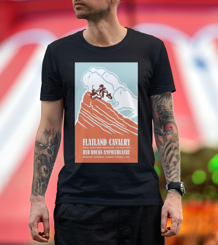 Flatland Cavalry with Randy Rogers Band and The Wilder Blue at Red Rocks Amphitheatre Morrison CO October 7 T-Shirt