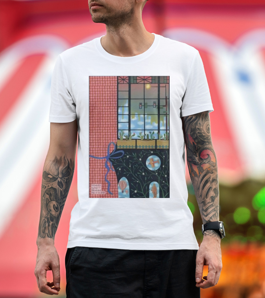 Khruangbin Philadelphia PA May 21st-23rd 2024 Hot Air Balloon Cactus Skyline Windows Bow T-Shirt