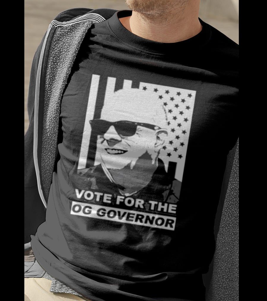 Vote For The OG Governor Larry Hogan With American Flag Background T-Shirt