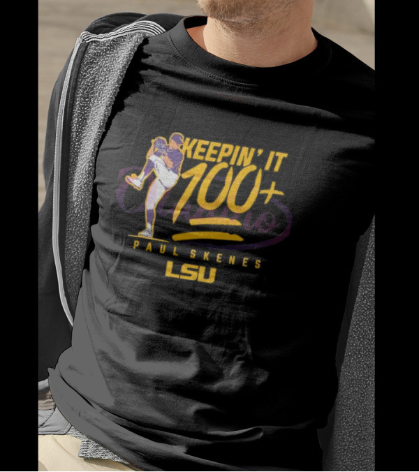 LSU Baseball Paul Skenes Keepin It 100+ T-Shirt