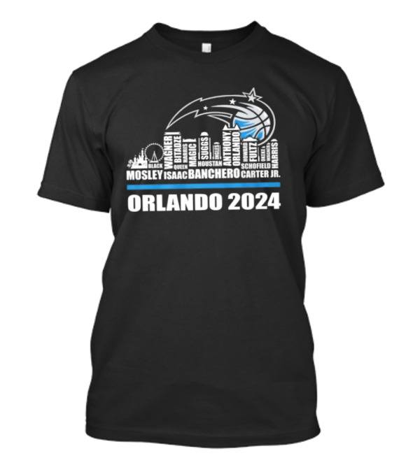 Orlando Magic 2024 Anthony Banchero Wagner Fultz Orlando Skyline T-Shirt