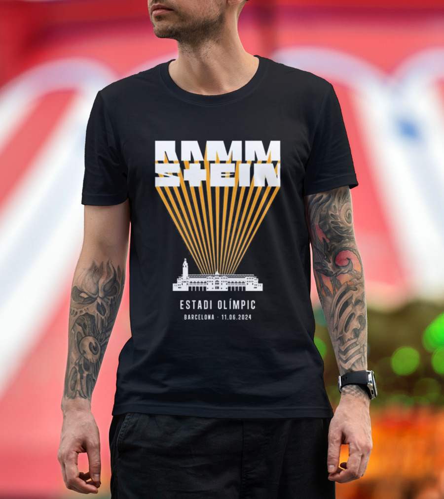 Rammstein Estadi Olímpic Barcelona 11.06.2024 Stadium Event Promotion T-Shirt