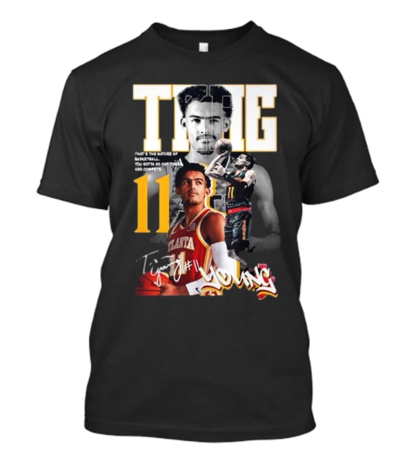 Trae Young Atlanta Hawks Basketball Star True Signature T-Shirt
