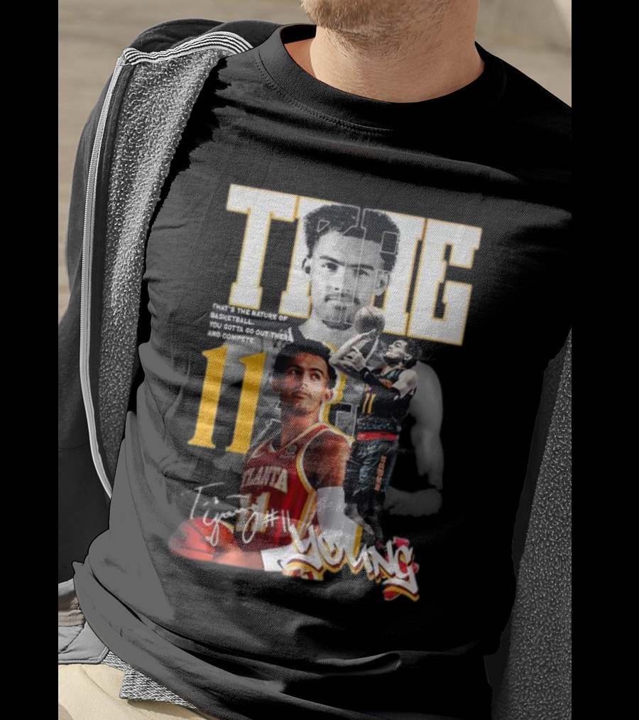 Trae Young Atlanta Hawks Basketball Star True Signature T-Shirt