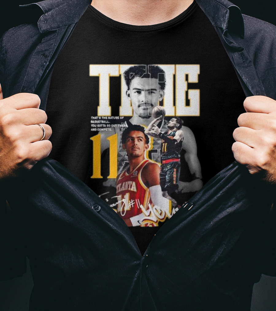 Trae Young Atlanta Hawks Basketball Star True Signature T-Shirt