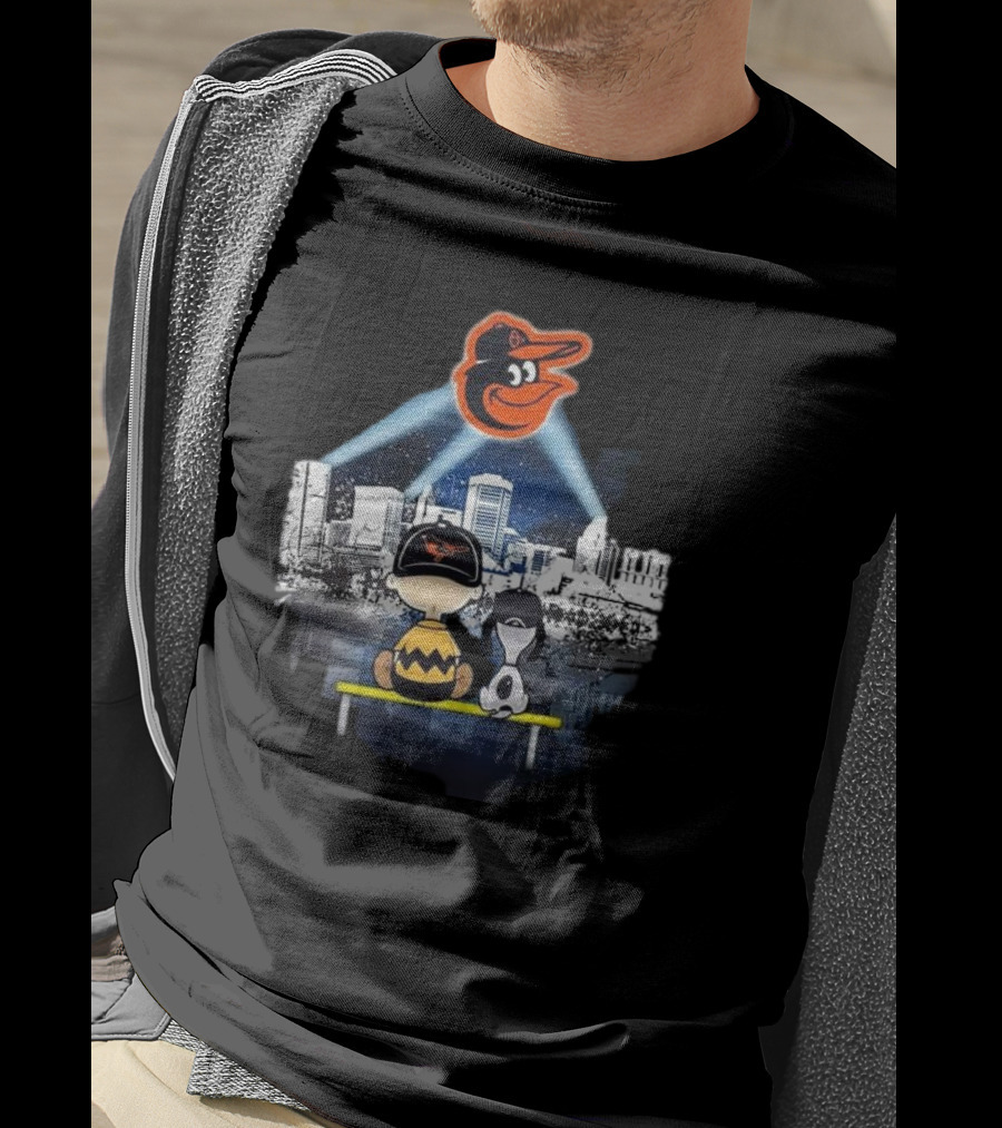 Charlie Brown And Snoopy Baltimore City Orioles T-Shirt