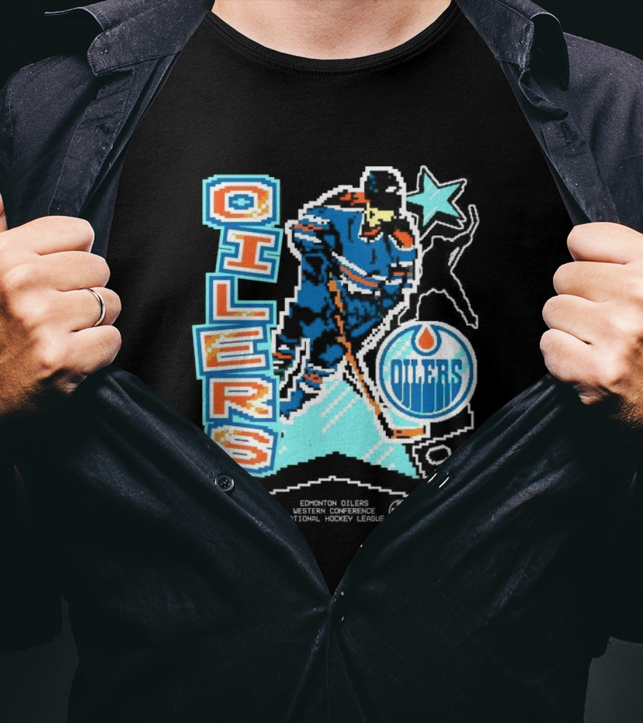 Edmonton Oilers Western Conference National Hockey League Player Retro T-Shirt