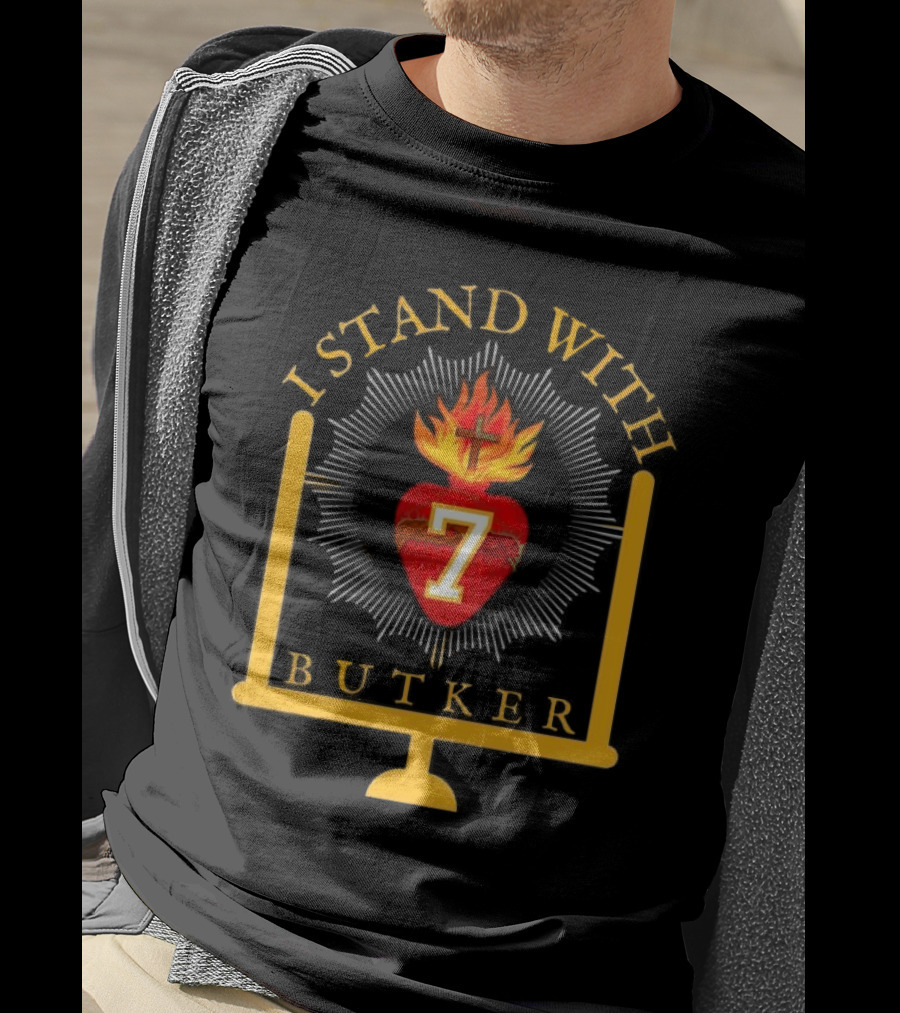 Kansas City Football I Stand With Butker Number 7 Symbolic Heart And Cross T-Shirt