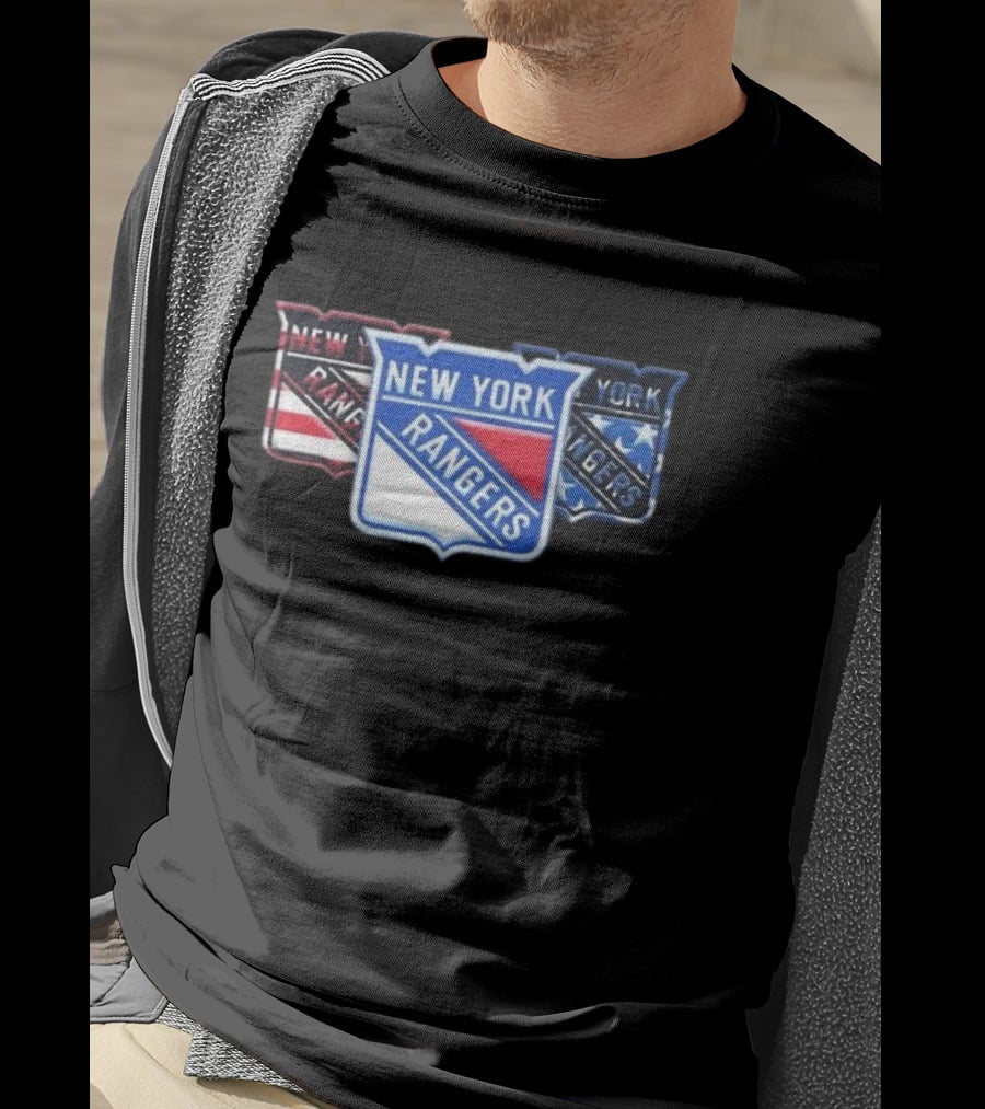 New York Rangers Logo Trio Fan Forever T-Shirt