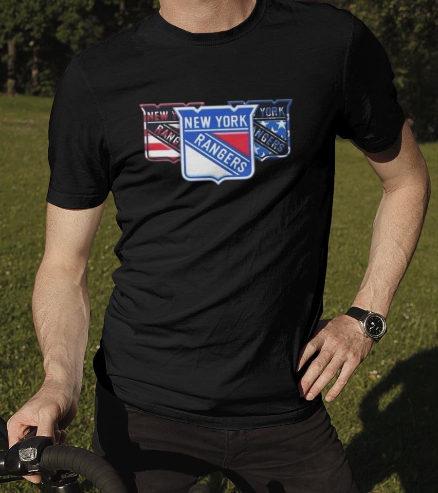 New York Rangers Logo Trio Fan Forever T-Shirt