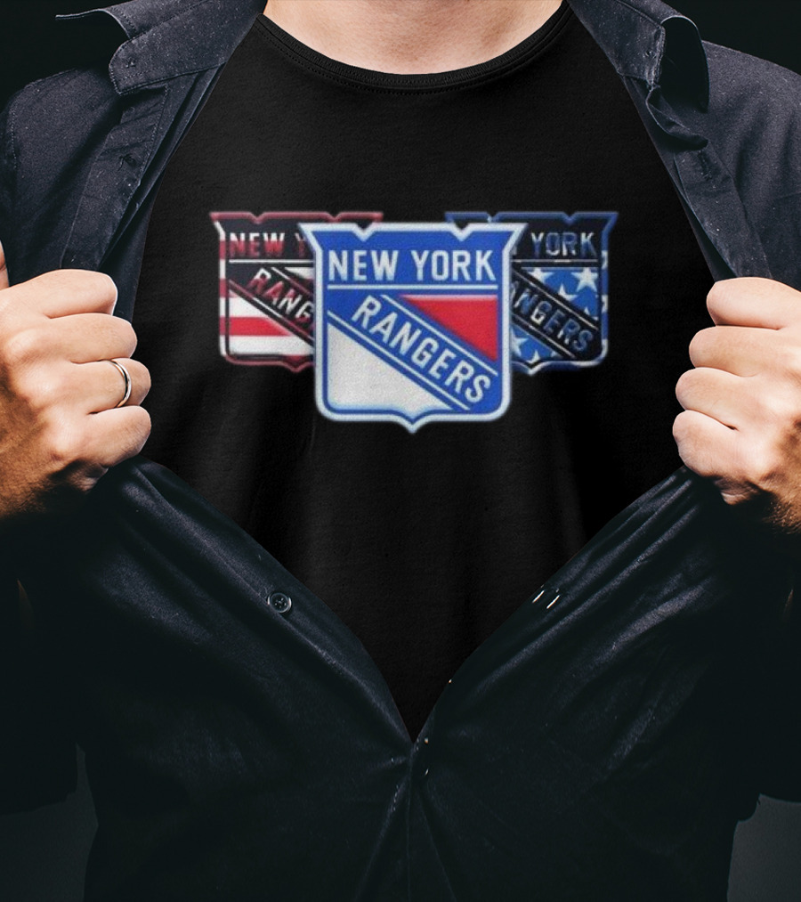 New York Rangers Logo Trio Fan Forever T-Shirt