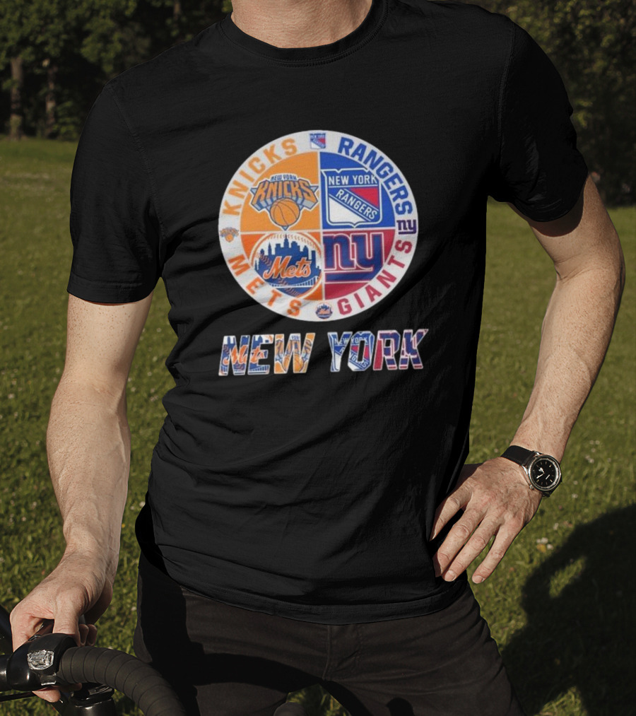 Knicks Rangers Mets Giants New York Proud Fan T-Shirt