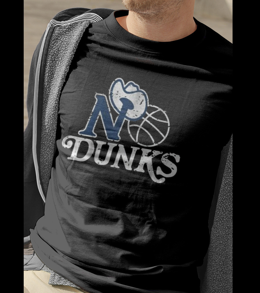 No Dunks Dallas Stars Basketball Cowboy Hat T-Shirt