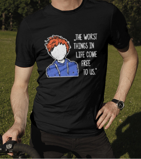 Ed Sheeran The Worst Things In Life Come Free To Us Sketch T-Shirt