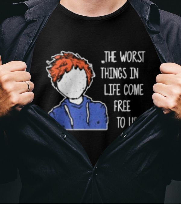 Ed Sheeran The Worst Things In Life Come Free To Us Sketch T-Shirt