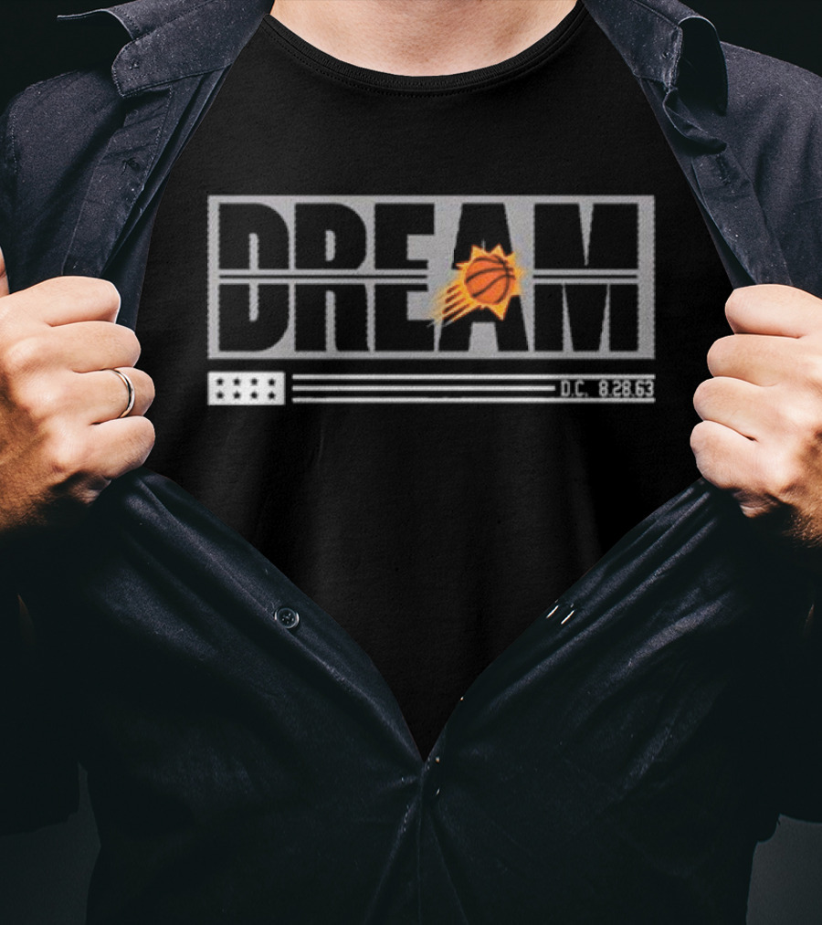 Phoenix Suns FISLL X Black History DREAM D.C. 8.28.63 Basketball T-Shirt