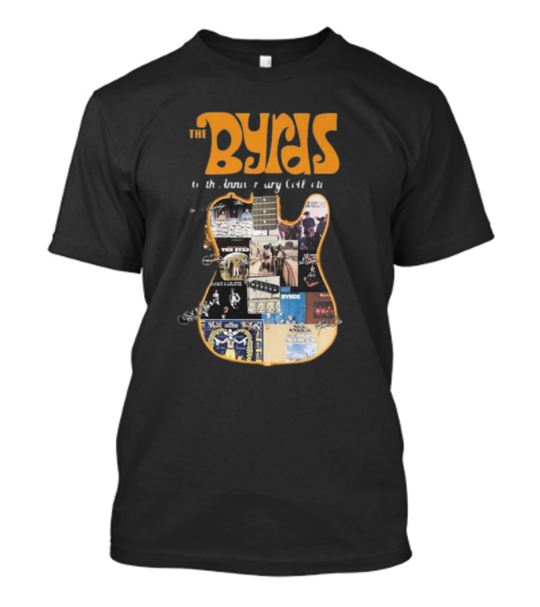 The Byrds 60th Anniversary Collection Guitar Album Signatures T-Shirt