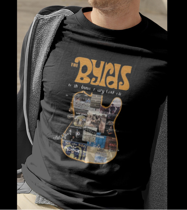 The Byrds 60th Anniversary Collection Guitar Album Signatures T-Shirt