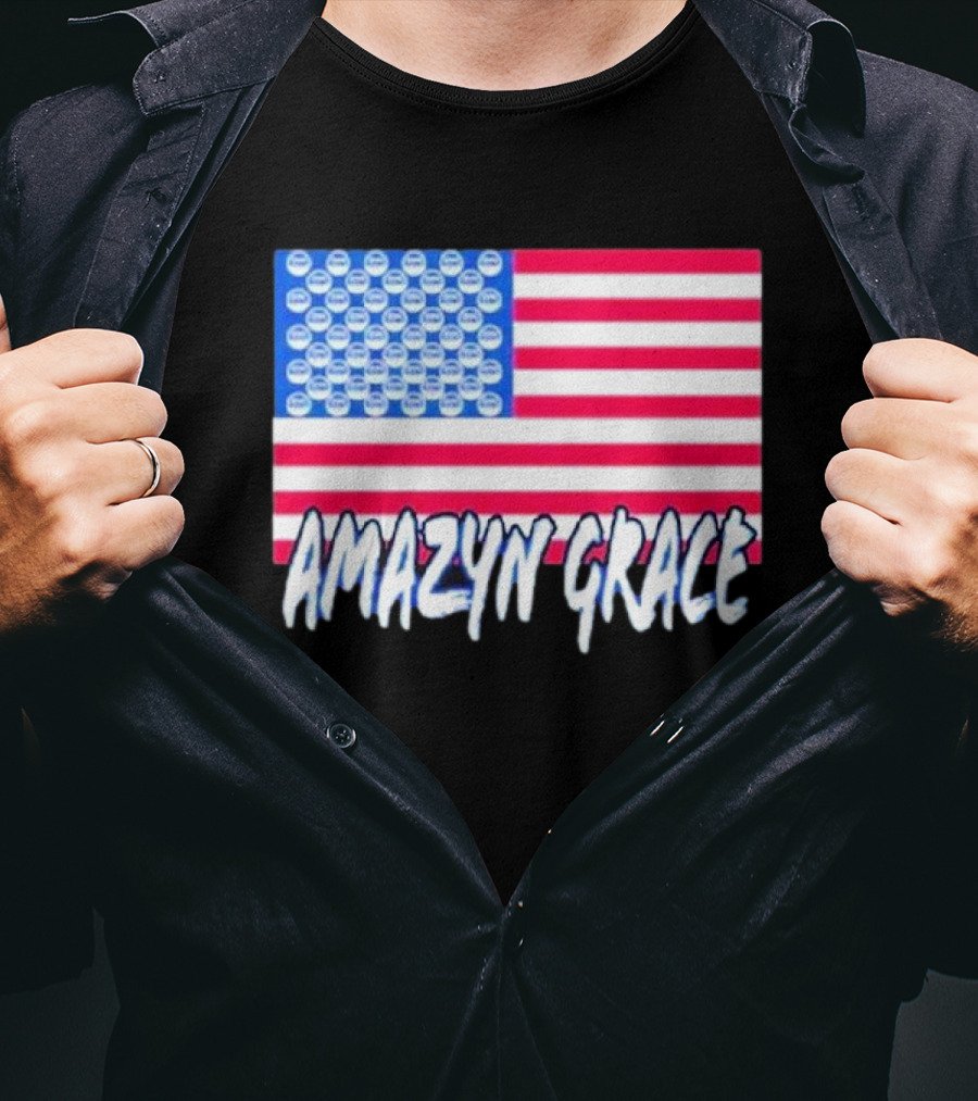 America Flag Amazyn Grace Pepsi Cap Stars T-Shirt