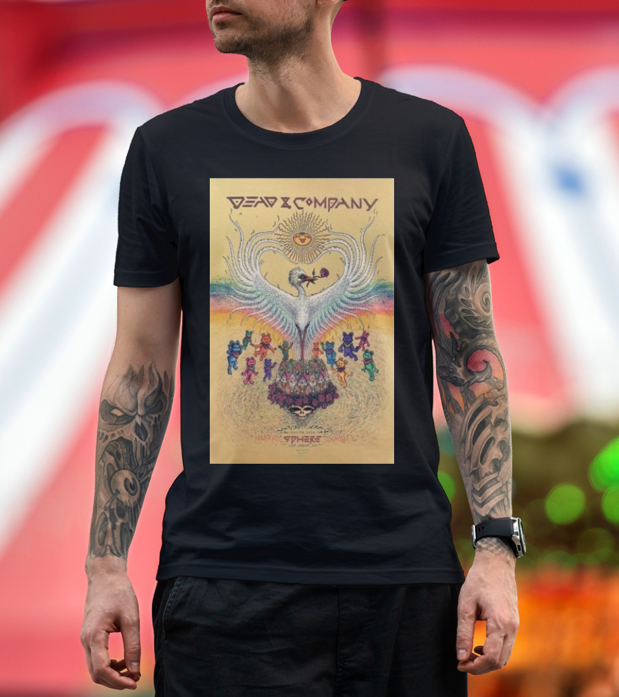 Dead And Company Tour Sphere Las Vegas Psychedelic Bear T-Shirt