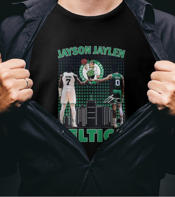 Jayson Jaylen Boston Celtics Jaylen Brown Jayson Tatum Signatures T-Shirt