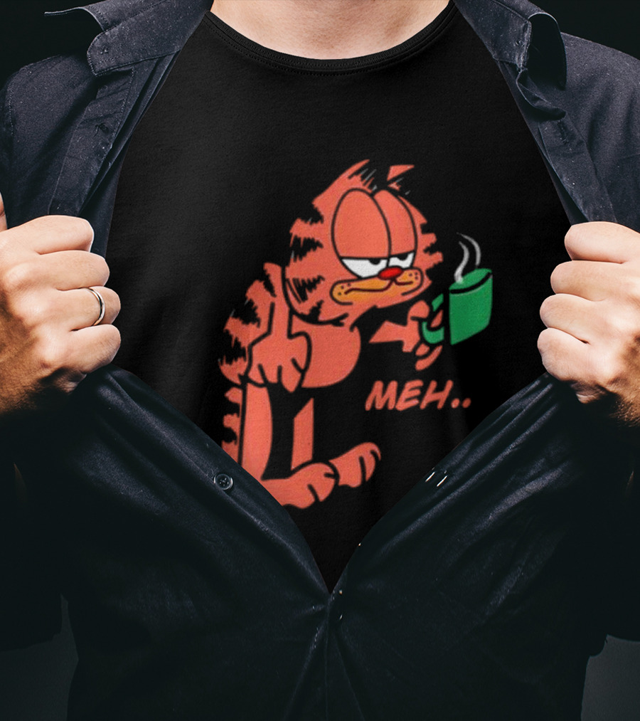 Garfield Meh Coffee Mug Mondays T-Shirt
