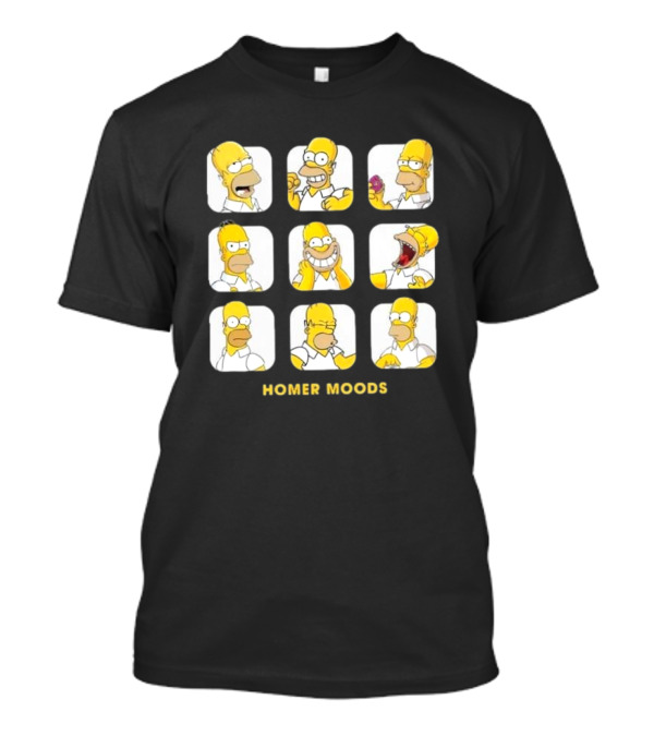 Homer Simpson Moods The Simpsons 2024 Squares T-Shirt