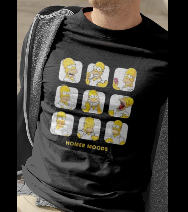 Homer Simpson Moods The Simpsons 2024 Squares T-Shirt