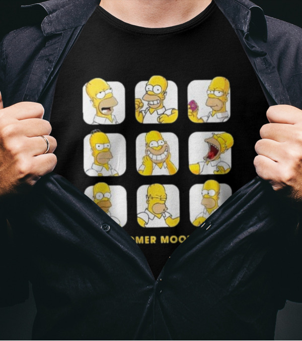 Homer Simpson Moods The Simpsons 2024 Squares T-Shirt