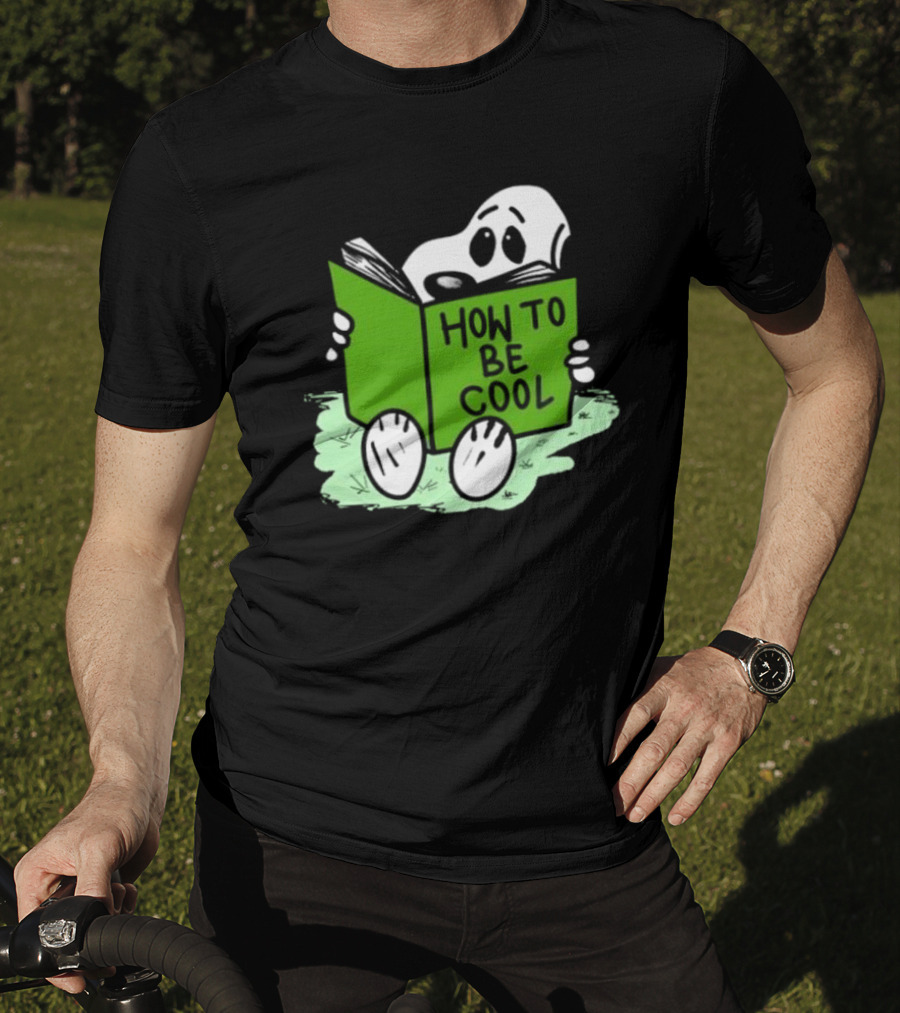 Snoopy Reading How To Be Cool Book Peanuts Comic Strip T-Shirt