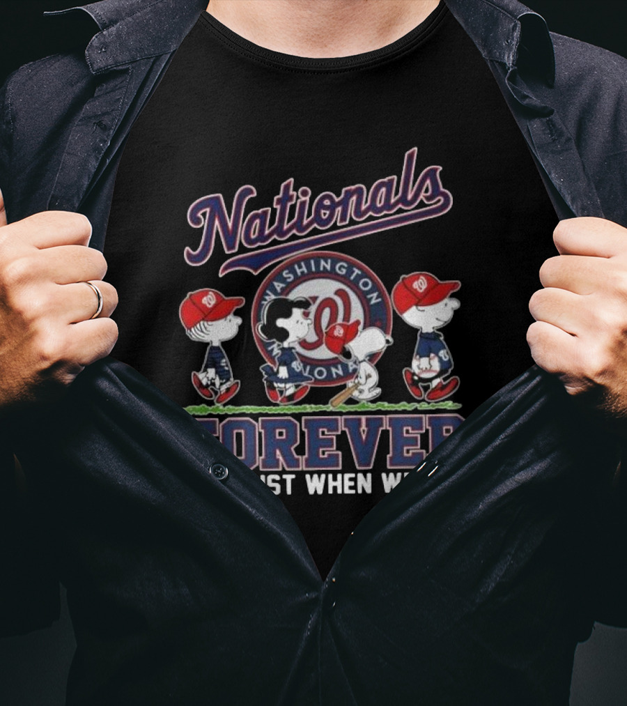 Washington Nationals Snoopy Forever Not Just When We Win Abbey Road Baseball Team Fan T-Shirt
